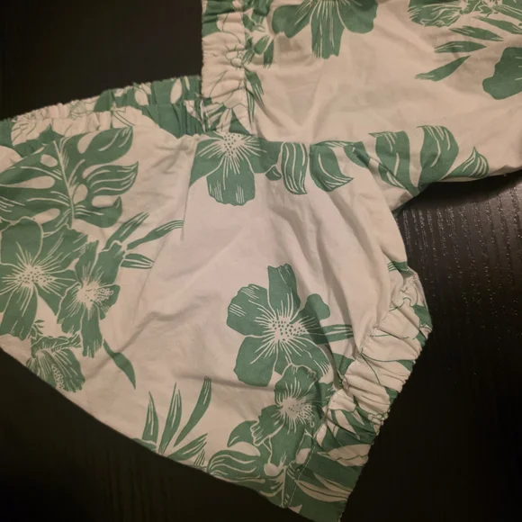 American Eagle Outfitters Green Floral Crop Top - Picture 3 of 6